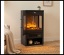 Sealey DH123 Baridi Panoramic Electric Stove Heater with LED Flame Effect & Log Storage 1800W - Black