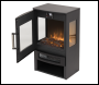 Sealey DH123 Baridi Panoramic Electric Stove Heater with LED Flame Effect & Log Storage 1800W - Black
