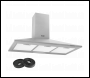 Sealey DH128 Baridi Curved Glass Cooker Hood with Carbon Filters & LED Lights 60cm - Stainless Steel