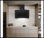 Sealey DH129 Baridi Angled Chimney Cooker Hood with Carbon Filters & LED Lamp - Black Glass