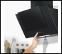 Sealey DH129 Baridi Angled Chimney Cooker Hood with Carbon Filters & LED Lamp - Black Glass
