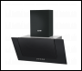 Sealey DH129 Baridi Angled Chimney Cooker Hood with Carbon Filters & LED Lamp - Black Glass