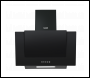 Sealey DH129 Baridi Angled Chimney Cooker Hood with Carbon Filters & LED Lamp - Black Glass