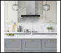Sealey DH130 Baridi T-Shape Chimney Cooker Hood with Carbon Filters 60cm - Stainless Steel