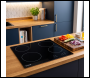 Sealey DH131 Baridi Integrated Ceramic Hob with 4 Cooking Zones 60cm - Black Glass