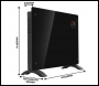Sealey DH137 Baridi Electric Glass Panel Heater, 1500W, Thermostat Controlled 24Hr 7 Day Timer, Wi-Fi Enabled, Remote Control, Black - DH137