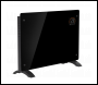 Sealey DH137 Baridi Electric Glass Panel Heater, 1500W, Thermostat Controlled 24Hr 7 Day Timer, Wi-Fi Enabled, Remote Control, Black - DH137
