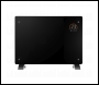 Sealey DH137 Baridi Electric Glass Panel Heater, 1500W, Thermostat Controlled 24Hr 7 Day Timer, Wi-Fi Enabled, Remote Control, Black - DH137
