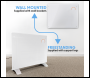 Sealey DH138 Baridi Electric Glass Panel Heater, 1500W, Thermostat Controlled 24Hr 7 Day Timer, Wi-Fi Enabled, Remote Control, White
