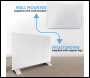 Sealey DH140 Baridi Electric Glass Panel Heater, 2000W, Thermostat Controlled 24Hr 7 Day Timer, Wi-Fi Enabled, Remote Control, White