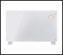 Sealey DH140 Baridi Electric Glass Panel Heater, 2000W, Thermostat Controlled 24Hr 7 Day Timer, Wi-Fi Enabled, Remote Control, White