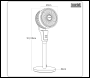 Sealey DH141 Baridi Pedestal Fan with Remote Control & 12hr Timer 12 inch  - Grey