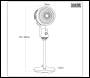 Sealey DH142 Baridi Pedestal Fan with Manual Control 10 inch  - Grey
