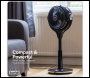 Sealey DH143 Baridi Pedestal Fan with Remote Control 10 inch  - Black