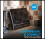 Sealey DH146 Baridi Portable Induction Hob with 2 Cooking Zones 60 x 36 x 6.5cm - Black