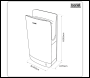 Sealey DH150 Baridi Hand Dryer with HEPA Filter & Auto-Sensor 1750W/230V - Silver
