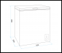 Sealey DH152 Baridi Freestanding Chest Freezer 142L Capacity - Black