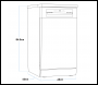Sealey DH166 Baridi Slimline Freestanding Dishwasher 45cm Wide 10 Place Settings - Silver