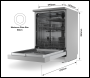 Sealey DH167 Baridi Regular Sized Freestanding Dishwasher 60cm Wide 14 Place Settings - Silver