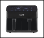 Sealey DH172 Baridi Dual Zone Air Fryer 8L with 8-in-1 Functions Touch Controls, Easy-Clean, Black - DH172