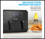 Sealey DH172 Baridi Dual Zone Air Fryer with 8 Preset Functions 8L Capacity