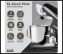 Sealey DH173 Baridi 1500W Stand Mixer with Accessories 6L - Black