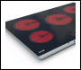 Sealey DH175 Baridi Integrated Ceramic Hob with 5 Cooking Zones 77cm - Black Glass