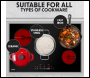 Sealey DH175 Baridi Integrated Ceramic Hob with 5 Cooking Zones 77cm - Black Glass