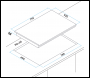 Sealey DH179 Baridi Integrated Induction Hob with 4 Cooking Zones 77cm 7200W Output