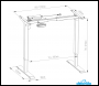 Sealey DH18 Dellonda Single Motor Ultra-Quiet Adjustable-Height Desk Frame with Digital Control Panel 70kg Capacity - Black