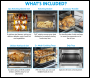 Sealey DH191 Baridi Air Fryer & Rotisserie Oven including Accessory Kit 12L Capacity