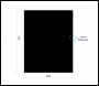 Sealey DH194 Baridi Splashback for Cooker Hoods 60 x 75cm - Black