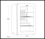 Sealey DH222 Baridi Retro Style Drinks/Beer & Wine Fridge 70L Capacity