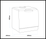 Sealey DH224A Baridi 2-4 Place Settings Mini Portable Tabletop Dishwasher, 5 Wash Functions