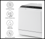 Sealey DH224A Baridi 2-4 Place Settings Mini Portable Tabletop Dishwasher, 5 Wash Functions