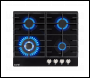 Sealey DH226 Baridi Gas Hob with 4 Cooking Zones 60cm - Black