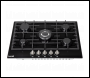 Sealey DH228 Baridi Gas Hob with 5 Cooking Zones 70cm - Black