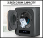 Sealey DH229 Baridi Tabletop Tumble Dryer with Digital Controls 2.5kg Capacity - Black