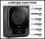 Sealey DH229 Baridi Tabletop Tumble Dryer with Digital Controls 2.5kg Capacity - Black