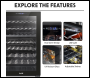 Sealey DH236 Baridi 52 Bottle Dual Zone Wine Fridge & Cooler
