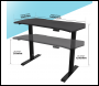 Sealey DH241 Dellonda Carbon Fibre Effect Electric Height Adjustable Standing Desk, 1400 x 700mm Dual Motor 100kg