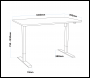 Sealey DH244 Dellonda White Electric Height Adjustable Standing Desk with Memory, Quiet, 1400x700mm
