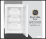 Sealey DH250 Baridi 55cm Undercounter Freezer with Adjustable Thermostat 85L - White