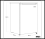 Sealey DH251 Baridi 55cm Undercounter Freezer with Adjustable Thermostat, 85L - Black