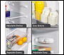 Sealey DH252 Baridi 60/40 Low Frost Fridge Freezer 157L Capacity - White