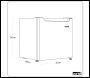 Sealey DH254 Baridi Mini Tabletop Fridge/Freezer, 31L Capacity - White
