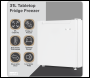 Sealey DH254 Baridi Mini Tabletop Fridge/Freezer, 31L Capacity - White
