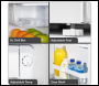Sealey DH256 Baridi Tabletop Fridge with Ice Box, 46L Capacity, Adjustable Thermostat - White