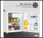 Sealey DH256 Baridi Tabletop Fridge with Ice Box, 46L Capacity