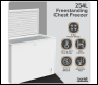 Sealey DH258 Baridi Freestanding Chest Freezer 254L Capacity - White